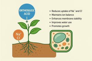 دور الأورثوسيليسيك أسيد (Orthosilicic Acid) في التخفيف من إجهاد ملوحة التربة على النباتات